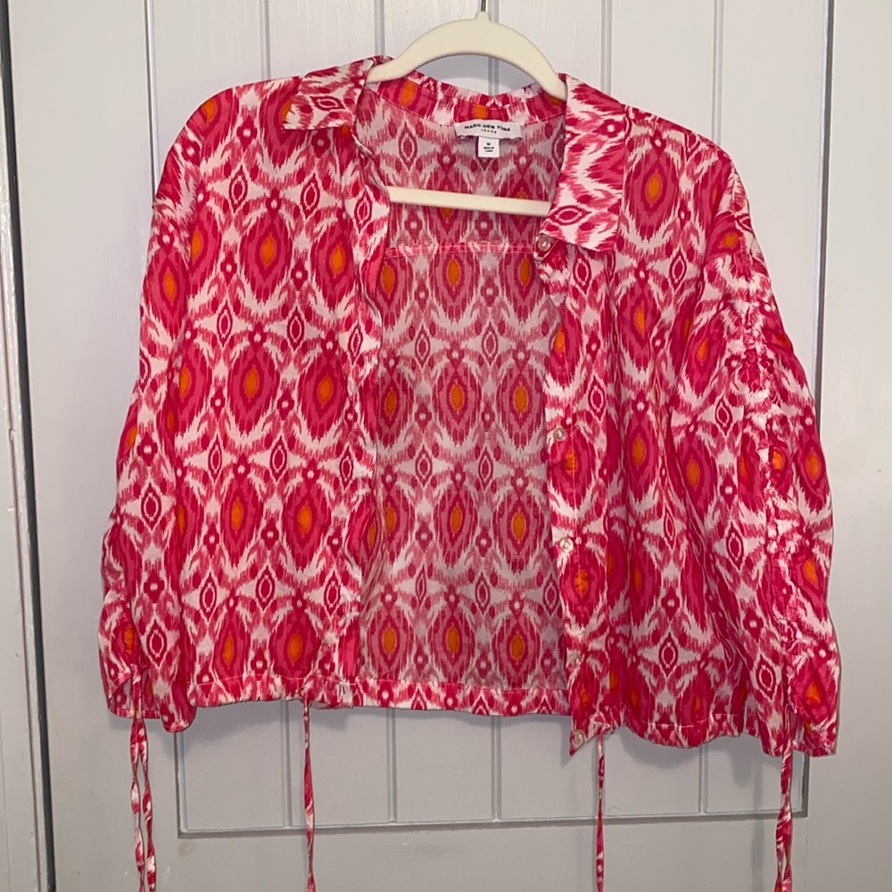 Mark New York Pink, Orange and White Blouse